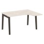 Onix Wood OW.SA-3R (Денвер светлый/Дуб темный) Стол эргономичный правый, опоры - массив дерева