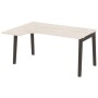 Onix Wood OW.SA-4L (Денвер светлый/Дуб темный) Стол эргономичный левый, опоры - массив дерева