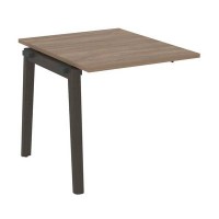 Onix Wood OW.NPRG-0 (Дуб аризона/Дуб темный) Проходной наборный элемент переговорного стола, опоры - массив дерева