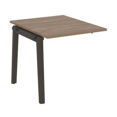 Onix Wood OW.NPRG-0 (Дуб аризона/Дуб темный) Проходной наборный элемент переговорного стола, опоры - массив дерева