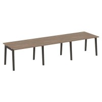 Onix Wood OW.PRG-3.2 (Дуб аризона/Дуб темный) Стол переговорный, 3 столешницы, опоры - массив дерева