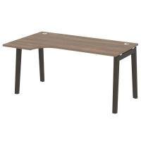 Onix Wood OW.SA-1L (Дуб аризона/Дуб темный) Стол эргономичный левый, опоры - массив дерева