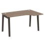 Onix Wood OW.SA-2R (Дуб аризона/Дуб темный) Стол эргономичный правый, опоры - массив дерева