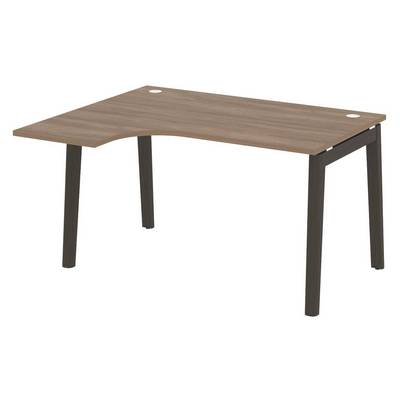 Onix Wood OW.SA-3L (Дуб аризона/Дуб темный) Стол эргономичный левый, опоры - массив дерева