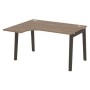 Onix Wood OW.SA-3L (Дуб аризона/Дуб темный) Стол эргономичный левый, опоры - массив дерева
