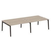 Onix Wood OW.D.RS-4.4.7 (Дуб аттик/Дуб темный) Рабочая станция, опоры - массив дерева