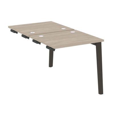 Onix Wood OW.D.SPR-0.7 (Дуб аттик/Дуб темный) Стол-приставка двойной  к опорным элементам, опоры - массив дерева