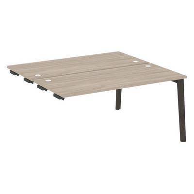 Onix Wood OW.D.SPR-4.7 (Дуб аттик/Дуб темный) Стол-приставка двойной  к опорным элементам, опоры - массив дерева