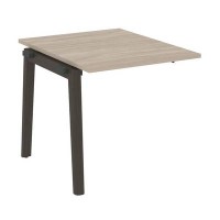 Onix Wood OW.NPRG-0 (Дуб аттик/Дуб темный) Проходной наборный элемент переговорного стола, опоры - массив дерева