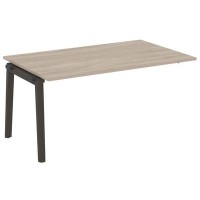 Onix Wood OW.NPRG-4 (Дуб аттик/Дуб темный) Проходной наборный элемент переговорного стола, опоры - массив дерева