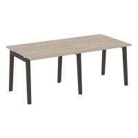 Onix Wood OW.PRG-2.1 (Дуб аттик/Дуб темный) Стол переговорный, 2 столешницы, опоры - массив дерева