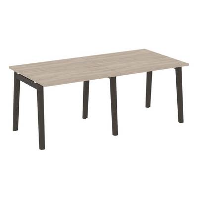 Onix Wood OW.PRG-2.1 (Дуб аттик/Дуб темный) Стол переговорный, 2 столешницы, опоры - массив дерева