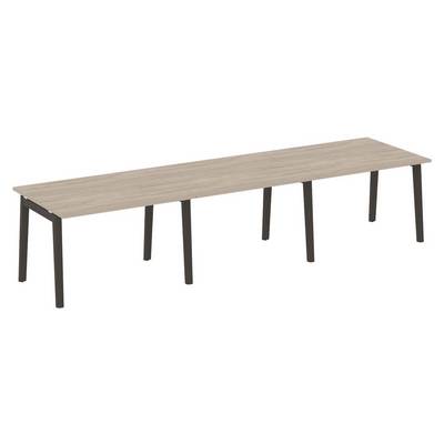 Onix Wood OW.PRG-3.2 (Дуб аттик/Дуб темный) Стол переговорный, 3 столешницы, опоры - массив дерева