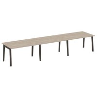 Onix Wood OW.PRG-3.3 (Дуб аттик/Дуб темный) Стол переговорный, 3 столешницы, опоры - массив дерева