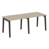 Onix Wood OW.RS-2.1.8 (Дуб аттик/Дуб темный) Рабочая станция, опоры - массив дерева