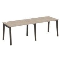 Onix Wood OW.RS-2.2.8 (Дуб аттик/Дуб темный) Рабочая станция, опоры - массив дерева