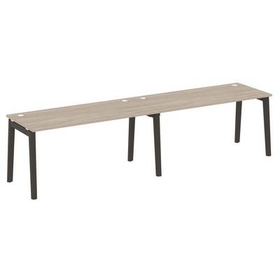 Onix Wood OW.RS-2.4.7 (Дуб аттик/Дуб темный) Рабочая станция, опоры - массив дерева