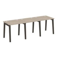 Onix Wood OW.RS-3.0.7 (Дуб аттик/Дуб темный) Рабочая станция, опоры - массив дерева