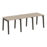 Onix Wood OW.RS-3.0.8 (Дуб аттик/Дуб темный) Рабочая станция, опоры - массив дерева