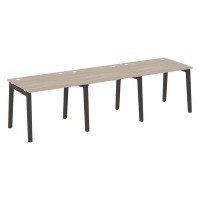 Onix Wood OW.RS-3.1.8 (Дуб аттик/Дуб темный) Рабочая станция, опоры - массив дерева