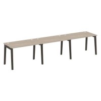 Onix Wood OW.RS-3.2.7 (Дуб аттик/Дуб темный) Рабочая станция, опоры - массив дерева