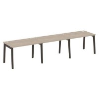 Onix Wood OW.RS-3.2.8 (Дуб аттик/Дуб темный) Рабочая станция, опоры - массив дерева