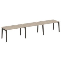 Onix Wood OW.RS-3.3.8 (Дуб аттик/Дуб темный) Рабочая станция, опоры - массив дерева