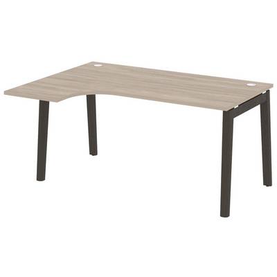 Onix Wood OW.SA-4L (Дуб аттик/Дуб темный) Стол эргономичный левый, опоры - массив дерева