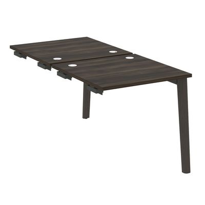 Onix Wood OW.D.SPR-0.8 (Дуб Мали/Дуб темный) Стол-приставка двойной  к опорным элементам, опоры - массив дерева