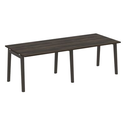 Onix Wood OW.PRG-2.2 (Дуб Мали/Дуб темный) Стол переговорный, 2 столешницы, опоры - массив дерева