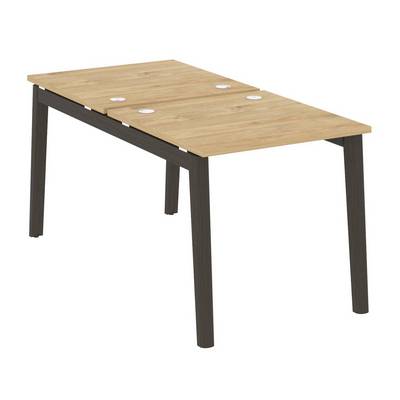 Onix Wood OW.D.RS-2.0.8 (Тиквуд светлый/Дуб темный) Рабочая станция, опоры - массив дерева