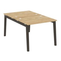 Onix Wood OW.D.RS-2.1.8 (Тиквуд светлый/Дуб темный) Рабочая станция, опоры - массив дерева