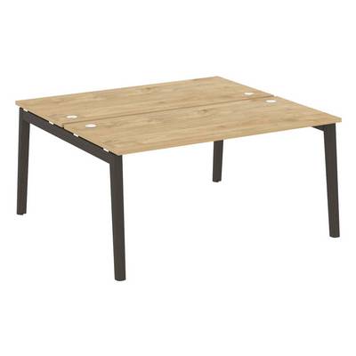 Onix Wood OW.D.RS-2.4.7 (Тиквуд светлый/Дуб темный) Рабочая станция, опоры - массив дерева