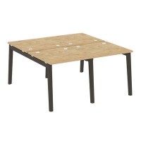 Onix Wood OW.D.RS-4.0.8 (Тиквуд светлый/Дуб темный) Рабочая станция, опоры - массив дерева