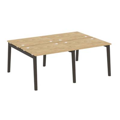 Onix Wood OW.D.RS-4.1.7 (Тиквуд светлый/Дуб темный) Рабочая станция, опоры - массив дерева