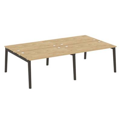 Onix Wood OW.D.RS-4.3.8 (Тиквуд светлый/Дуб темный) Рабочая станция, опоры - массив дерева