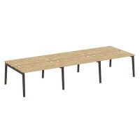 Onix Wood OW.D.RS-6.3.7 (Тиквуд светлый/Дуб темный) Рабочая станция, опоры - массив дерева