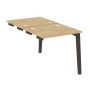 Onix Wood OW.D.SPR-0.7 (Тиквуд светлый/Дуб темный) Стол-приставка двойной  к опорным элементам, опоры - массив дерева