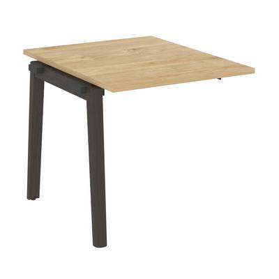 Onix Wood OW.NPRG-0 (Тиквуд светлый/Дуб темный) Проходной наборный элемент переговорного стола, опоры - массив дерева