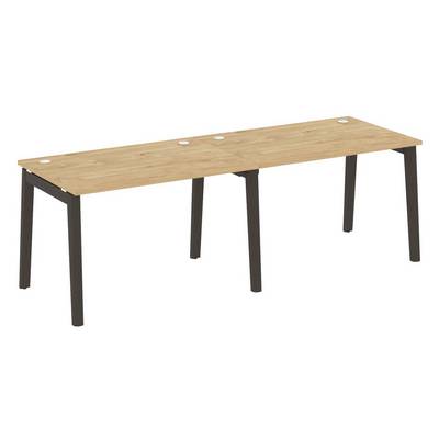 Onix Wood OW.RS-2.2.8 (Тиквуд светлый/Дуб темный) Рабочая станция, опоры - массив дерева