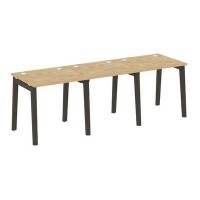 Onix Wood OW.RS-3.0.7 (Тиквуд светлый/Дуб темный) Рабочая станция, опоры - массив дерева