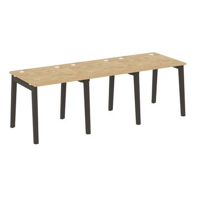 Onix Wood OW.RS-3.0.8 (Тиквуд светлый/Дуб темный) Рабочая станция, опоры - массив дерева