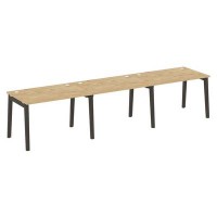 Onix Wood OW.RS-3.2.8 (Тиквуд светлый/Дуб темный) Рабочая станция, опоры - массив дерева