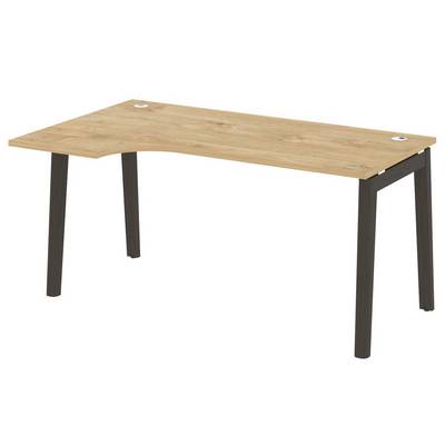 Onix Wood OW.SA-1L (Тиквуд светлый/Дуб темный) Стол эргономичный левый, опоры - массив дерева