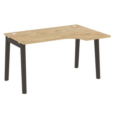 Onix Wood OW.SA-2R (Тиквуд светлый/Дуб темный) Стол эргономичный правый, опоры - массив дерева