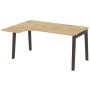 Onix Wood OW.SA-4L (Тиквуд светлый/Дуб темный) Стол эргономичный левый, опоры - массив дерева