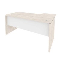 Onix O.SA-1L (Денвер Светлый/Белый Бриллиант) Стол эргономичный левый