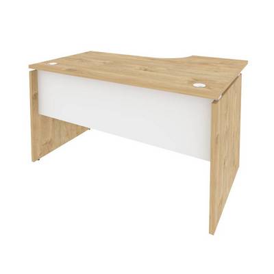 Onix O.SA-2L (Тиквуд Светлый/Белый Бриллиант) Стол эргономичный левый