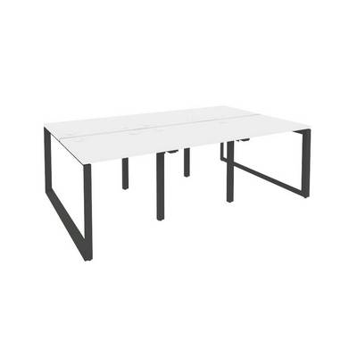 Onix O.MO-D.RS-6.0.7 (Белый Бриллиант/Антрацит) Рабочая станция на О-образном м/к