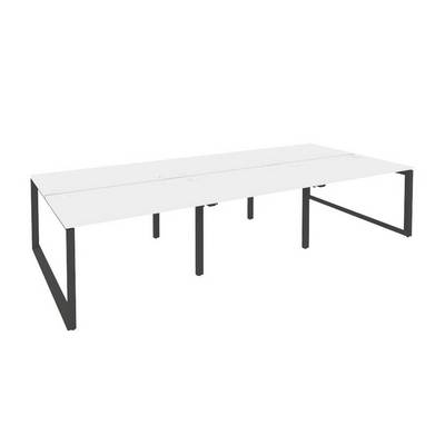 Onix O.MO-D.RS-6.2.8 (Белый Бриллиант/Антрацит) Рабочая станция на О-образном м/к